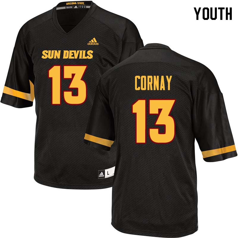 Youth #13 Darien Cornay Arizona State Sun Devils College Football Jerseys Sale-Black
